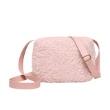 Women Shoulder Crossbody Fur Bag Plush Satchel Ladies Purse Tote Bag