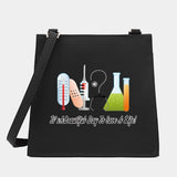 Women Nurse Series Shoulder Crossbody Bag Square Pattern Tote Handbag