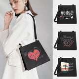 Women Nurse Series Shoulder Crossbody Bag Square Pattern Tote Handbag