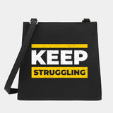 Women Shoulder Crossbody Small Square Bags Phrase Series Pattern Commute Tote Ba