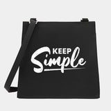 Women Shoulder Crossbody Small Square Bags Phrase Series Pattern Commute Tote Ba