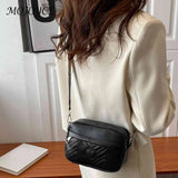 Women 2 in 1 Shoulder Handbag Rhombus Pattern Leather Combo Set