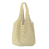 Pleated Clutch Handbag Large Capacity Underarm Bag for Travel Girl