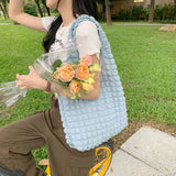 Women Shoulder Handbags Pleated Tote Large Capacity Underarm Bag