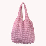 Women Shoulder Handbags Pleated Tote Large Capacity Underarm Bag