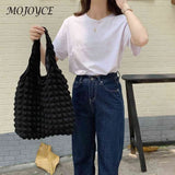 Pleated Shoulder Handbag Large Capacity Bubble Soft Underarm Bag