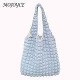 Pleated Shoulder Handbag Large Capacity Bubble Soft Underarm Bag