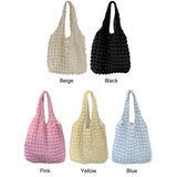 Women Shoulder Handbags Pleated Tote Large Capacity Underarm Bag