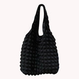 Women Shoulder Handbags Pleated Top-handle Bag Large Capacity Shoulder Tote Clou