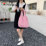 Pleated Top-handle Bag Large Capacity Underarm Bag Cloud Bubble Soft