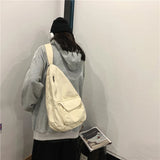 Canvas Crossbody Female Bag Solid Ladies Chest Bag