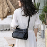 Women Shoulder Messenger Bag Soft PU Leather Multi-function Hobos