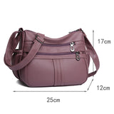 Women Shoulder Messenger Bag Soft PU Leather Multi-function Hobos