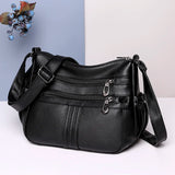 Women Shoulder Messenger Bag Soft PU Leather Multi-function Hobos