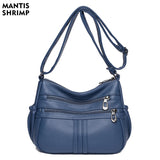 Women Shoulder Messenger Bag Soft PU Leather Multi-function Hobos