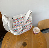 Large Cotton Fabric Shoulder Messenger Bag for Women