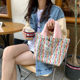 Large Cotton Fabric Shoulder Messenger Bag for Women