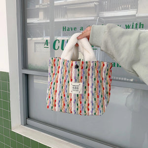 Large Cotton Fabric Shoulder Messenger Bag for Women
