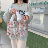 Large Cotton Fabric Shoulder Messenger Bag for Women
