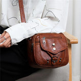 Women Small Square Shoulder Bag PU Leather Crossbody Bag