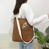 Large Canvas Shopper Bag for Women - Shoulder Tote Handbag