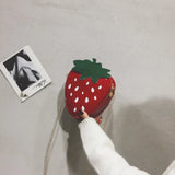 Strawberry Shoulder Sling Bag Girls Crossbody Fruit Purses Handbag