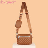 Rhombus Pattern Shoulder Tote Bag with Purse