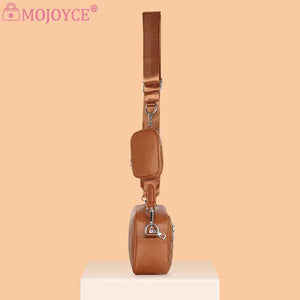 Rhombus Pattern Shoulder Tote Bag with Purse