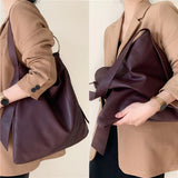 Soft PU Leather Women Shoulder Bag Casual Totes Lady Shopping Bag