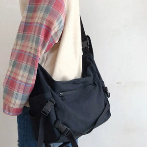 Canvas Crossbody Bags for Women Casual Satchel Girls Hand Shoulder Messenger Bag