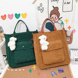 Sweet Print Canvas Crossbody Bag Girls Shoulder Pouch