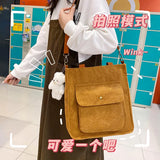 Sweet Print Canvas Crossbody Bag Girls Shoulder Pouch