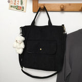 Sweet Print Canvas Crossbody Bag Girls Shoulder Pouch