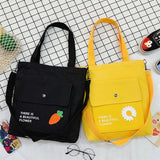 Women Shoulder Bag Pouch Sweet Printed Canvas School Crossbody Money Bag