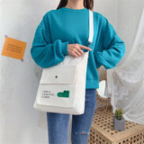 Women Shoulder Bag Pouch Sweet Printed Canvas School Crossbody Money Bag