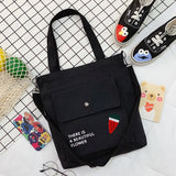 Women Shoulder Bag Pouch Sweet Printed Canvas School Crossbody Money Bag