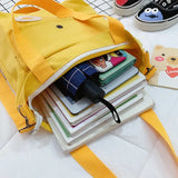 Women Shoulder Bag Pouch Sweet Printed Canvas School Crossbody Money Bag
