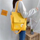 Women Shoulder Bag Pouch Sweet Printed Canvas School Crossbody Money Bag