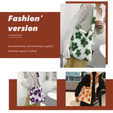 Women Messenger Bag Soft Fur Hit Autumn Travel Handbag