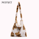 Women Messenger Bag Soft Fur Hit Travel Handbag