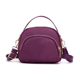 Waterproof Lady Crossbody Shoulder Bag Mini Zipper Square Canvas Bag