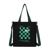 Women Large Capacity Crossbody Bag Sweet Printed Canvas Diagonal School Bags