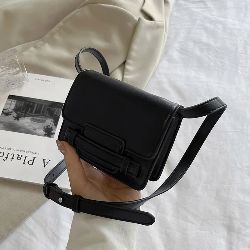 Mini PU Leather Flap Crossbody Sling Bag for Women