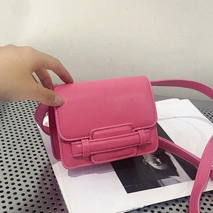 Mini PU Leather Flap Crossbody Sling Bag for Women