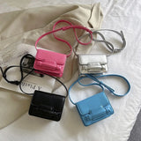 Mini PU Leather Flap Crossbody Sling Bag for Women
