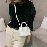 Women Single Shoulder Bag Small Handbags Solid PU Leather Crossbody Bags