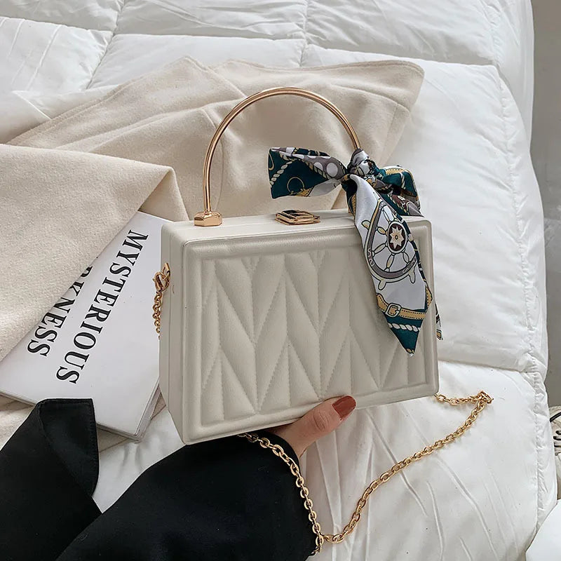 Women Single Shoulder Bags Silk Scarf Messenger Handbags Clutch Bags