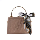 Women Single Shoulder Bags Silk Scarf Messenger Handbags Clutch Bags