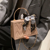 Women Single Shoulder Bags Silk Scarf Messenger Handbags Clutch Bags
