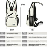 Women Small Backpack Casual Girls Chest Bag with Earphone Hole Travel Backpack